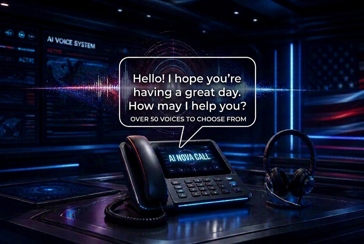 AI Nova Call AI phone system answering business calls 24/7